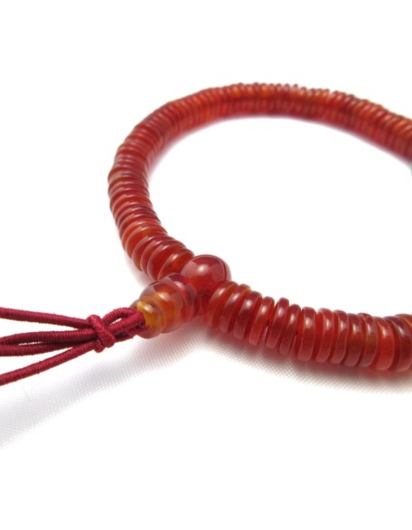 108 Gemstone Flat Beads Bracelet Japanese Juzu Rosary Prayer beads Meditation Chakra Handmade in Kyoto Birthday Gifts for men (red agate) 108 Gemstone Flat Beads Bracelet Japanese Juzu Rosary Prayer beads Meditation Chakra Handmade in Kyoto Birthday Gifts for men (red agate)