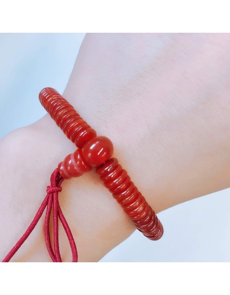 108 Gemstone Flat Beads Bracelet Japanese Juzu Rosary Prayer beads Meditation Chakra Handmade in Kyoto Birthday Gifts for men (red agate) 108 Gemstone Flat Beads Bracelet Japanese Juzu Rosary Prayer beads Meditation Chakra Handmade in Kyoto Birthday Gifts for men (red agate)