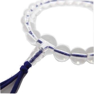 8mm Crystal Beads Bracelet Japanese Juzu Mala Beads Buddhist Prayer beads Asian Rosary Bracelet for Women