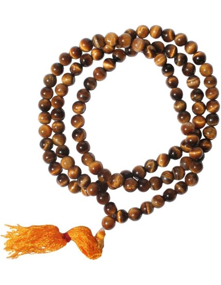 Tiger eye Stone mala/necklace of 8mm 108 +1 Beads for Unisex fashion and prayer Tiger eye Stone mala/necklace of 8mm 108 +1 Beads for Unisex fashion and prayer