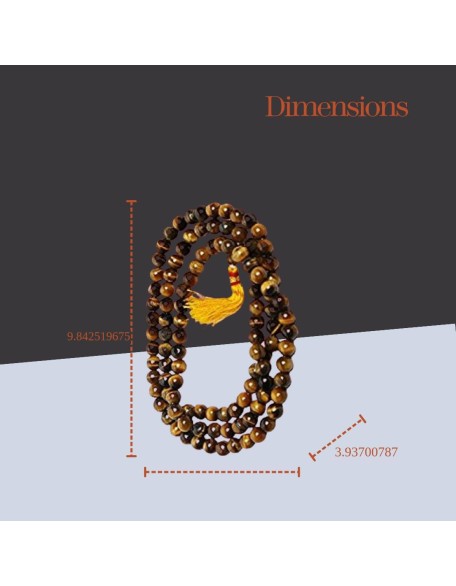 Tiger eye Stone mala/necklace of 8mm 108 +1 Beads for Unisex fashion and prayer Tiger eye Stone mala/necklace of 8mm 108 +1 Beads for Unisex fashion and prayer