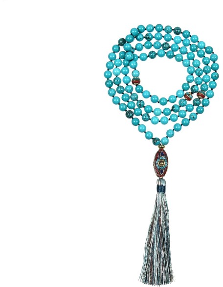 Cherry Tree Collection Mala Necklace | 108 Hand-Knotted 8mm Gemstone Round Beads, Tibetan Guru and Counter Beads, and Tassel | Meditation, Buddhist Prayer, Healing Cherry Tree Collection Mala Necklace | 108 Hand-Knotted 8mm Gemstone Round Beads, Tibetan Guru and Counter Beads, and Tassel | Meditation, Buddhist Prayer, Healing