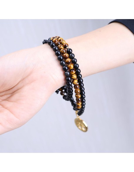 Tree of Life Pendant 108 Beads Japa Mala Necklace Tree of Life Pendant 108 Beads Japa Mala Necklace