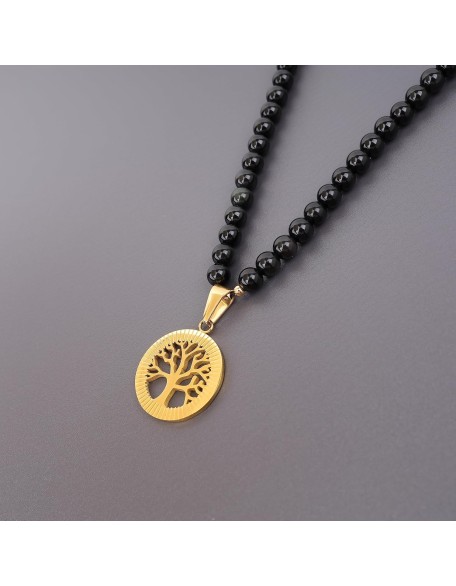 Tree of Life Pendant 108 Beads Japa Mala Necklace Tree of Life Pendant 108 Beads Japa Mala Necklace