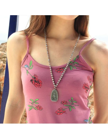 Buddha Pendant Necklaces Natural Stone Beaded Necklaces Handmade Long Chain Strands Necklaces Jewelry for Women Girls Buddha Pendant Necklaces Natural Stone Beaded Necklaces Handmade Long Chain Strands Necklaces Jewelry for Women Girls
