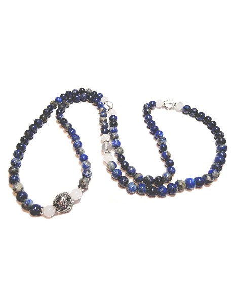PROTECTION AGAINST NEGATIVE ENERGIES Lapis Lazuli + Jade + Quartz 108 Japa Mala Beads Yoga Meditation Necklace Heart Chakra Third Eye Chakra Real Natural Stones Guru Beads & Mantra Bead - USA HANDMADE PROTECTION AGAINST NEGATIVE ENERGIES Lapis Lazuli + Jade + Quartz 108 Japa Mala Beads Yoga Meditation Necklace Heart Chakra Third Eye Chakra Real Natural Stones Guru Beads & Mantra Bead - USA HANDMADE