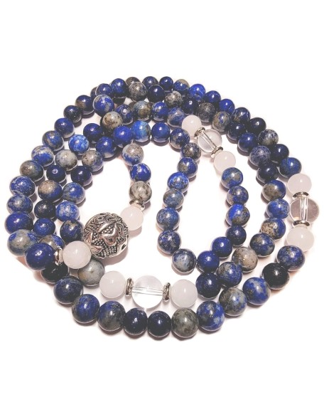 PROTECTION AGAINST NEGATIVE ENERGIES Lapis Lazuli + Jade + Quartz 108 Japa Mala Beads Yoga Meditation Necklace Heart Chakra Third Eye Chakra Real Natural Stones Guru Beads & Mantra Bead - USA HANDMADE PROTECTION AGAINST NEGATIVE ENERGIES Lapis Lazuli + Jade + Quartz 108 Japa Mala Beads Yoga Meditation Necklace Heart Chakra Third Eye Chakra Real Natural Stones Guru Beads & Mantra Bead - USA HANDMADE