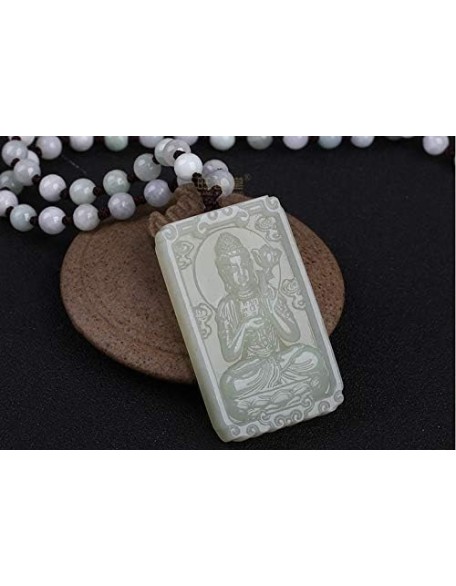 Story Untold Nephrite Jade Square Female Buddha Pendant Necklace Goddess of Compassion and Mercy GOOD FORTUNE Buddhist Jewelry Story Untold Nephrite Jade Square Female Buddha Pendant Necklace Goddess of Compassion and Mercy GOOD FORTUNE Buddhist Jewelry