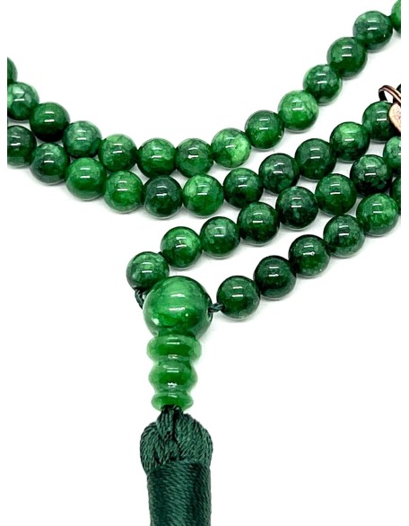 Gemstone Mala Beads Necklace Bead Sizes 6,8,10mm Mala Bracelet, Buddha Necklace, Blessed & Energized Handmade 108+1 Prayer Beads, Comes w/Velvet Pouch (Green Jade, 6 mm) Gemstone Mala Beads Necklace Bead Sizes 6,8,10mm Mala Bracelet, Buddha Necklace, Blessed & Energized Handmade 108+1 Prayer Beads, Comes w/Velvet Pouch (Green Jade, 6 mm)