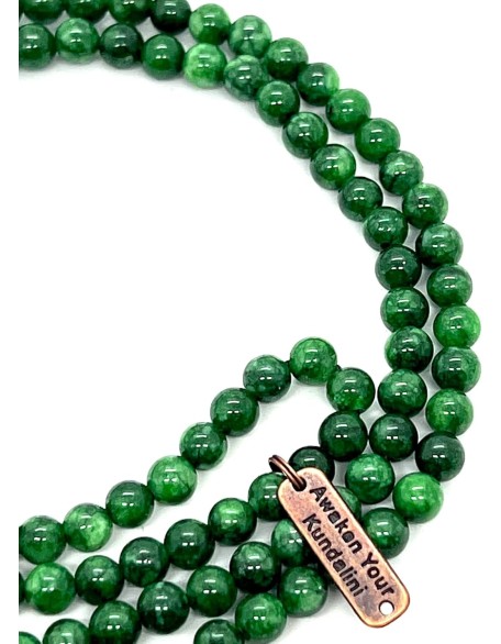 Gemstone Mala Beads Necklace Bead Sizes 6,8,10mm Mala Bracelet, Buddha Necklace, Blessed & Energized Handmade 108+1 Prayer Beads, Comes w/Velvet Pouch (Green Jade, 6 mm) Gemstone Mala Beads Necklace Bead Sizes 6,8,10mm Mala Bracelet, Buddha Necklace, Blessed & Energized Handmade 108+1 Prayer Beads, Comes w/Velvet Pouch (Green Jade, 6 mm)