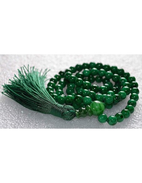 Gemstone Mala Beads Necklace Bead Sizes 6,8,10mm Mala Bracelet, Buddha Necklace, Blessed & Energized Handmade 108+1 Prayer Beads, Comes w/Velvet Pouch (Green Jade, 6 mm) Gemstone Mala Beads Necklace Bead Sizes 6,8,10mm Mala Bracelet, Buddha Necklace, Blessed & Energized Handmade 108+1 Prayer Beads, Comes w/Velvet Pouch (Green Jade, 6 mm)