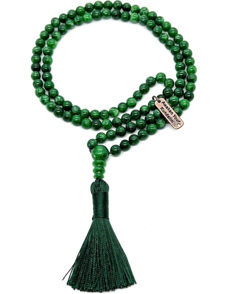 Gemstone Mala Beads Necklace Bead Sizes 6,8,10mm Mala Bracelet, Buddha Necklace, Blessed & Energized Handmade 108+1 Prayer Beads, Comes w/Velvet Pouch (Green Jade, 6 mm) Gemstone Mala Beads Necklace Bead Sizes 6,8,10mm Mala Bracelet, Buddha Necklace, Blessed & Energized Handmade 108+1 Prayer Beads, Comes w/Velvet Pouch (Green Jade, 6 mm)