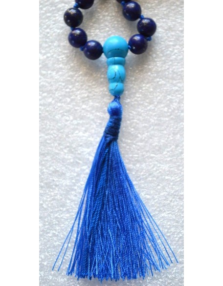 Hand Knotted Lapis Lazuli Mala Necklace - 6mm Bead Size - Birthstone Sagittarius Sun Sign - Astrological Sign Pisces - Third Eye Chakra Hand Knotted Lapis Lazuli Mala Necklace - 6mm Bead Size - Birthstone Sagittarius Sun Sign - Astrological Sign Pisces - Third Eye Chakra