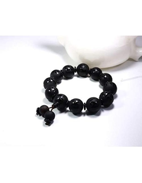 Natural Black Agate om mani Padme hum Men Women Buddha Bracelet Jewelry Natural Black Agate om mani Padme hum Men Women Buddha Bracelet Jewelry
