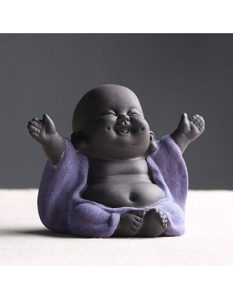 Ceramic Laughing Buddha Statue Maitreya Happy Buddha Statue Little Cute Baby Monk Figurine Buddha Figurines Home Decor Creative Crafts Dolls Ornaments Gift Delicate Ceramic Arts and Crafts (Purple) Ceramic Laughing Buddha Statue Maitreya Happy Buddha Statue Little Cute Baby Monk Figurine Buddha Figurines Home Decor Creative Crafts Dolls Ornaments Gift Delicate Ceramic Arts and Crafts (Purple)