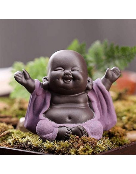 Ceramic Laughing Buddha Statue Maitreya Happy Buddha Statue Little Cute Baby Monk Figurine Buddha Figurines Home Decor Creative Crafts Dolls Ornaments Gift Delicate Ceramic Arts and Crafts (Purple) Ceramic Laughing Buddha Statue Maitreya Happy Buddha Statue Little Cute Baby Monk Figurine Buddha Figurines Home Decor Creative Crafts Dolls Ornaments Gift Delicate Ceramic Arts and Crafts (Purple)