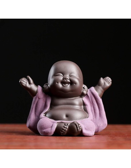 Ceramic Laughing Buddha Statue Maitreya Happy Buddha Statue Little Cute Baby Monk Figurine Buddha Figurines Home Decor Creative Crafts Dolls Ornaments Gift Delicate Ceramic Arts and Crafts (Purple) Ceramic Laughing Buddha Statue Maitreya Happy Buddha Statue Little Cute Baby Monk Figurine Buddha Figurines Home Decor Creative Crafts Dolls Ornaments Gift Delicate Ceramic Arts and Crafts (Purple)