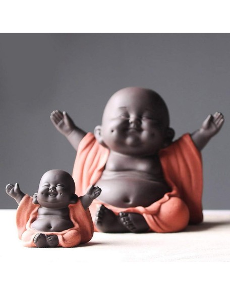 Ceramic Laughing Buddha Statue Maitreya Happy Buddha Statue Little Cute Baby Monk Figurine Buddha Figurines Home Decor Creative Crafts Dolls Ornaments Gift Delicate Ceramic Arts and Crafts (Purple) Ceramic Laughing Buddha Statue Maitreya Happy Buddha Statue Little Cute Baby Monk Figurine Buddha Figurines Home Decor Creative Crafts Dolls Ornaments Gift Delicate Ceramic Arts and Crafts (Purple)