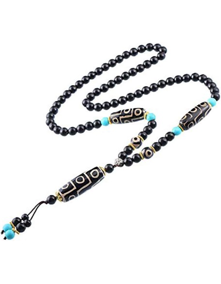 Feng Shui Protective Tibetan 9 Eye Dzi Beads Necklace and Bracelet Feng Shui Protective Tibetan 9 Eye Dzi Beads Necklace and Bracelet