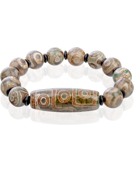Feng Shui Protective Tibetan 9 Eye Dzi Beads Necklace and Bracelet Feng Shui Protective Tibetan 9 Eye Dzi Beads Necklace and Bracelet
