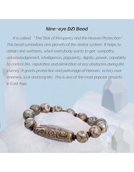 Feng Shui Protective Tibetan 9 Eye Dzi Beads Necklace and Bracelet Feng Shui Protective Tibetan 9 Eye Dzi Beads Necklace and Bracelet