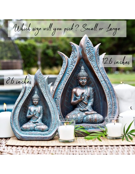 Buddha Statues for Home. 13" Buddha Statue in Cave (Touch The Earth) Collectibles and Figurines, Meditation Decor, Spiritual Living Room Decor, Yoga Zen Decor, Hindu and East Asian Decor Buddha Statues for Home. 13" Buddha Statue in Cave (Touch The Earth) Collectibles and Figurines, Meditation Decor, Spiritual Living Room Decor, Yoga Zen Decor, Hindu and East Asian Decor