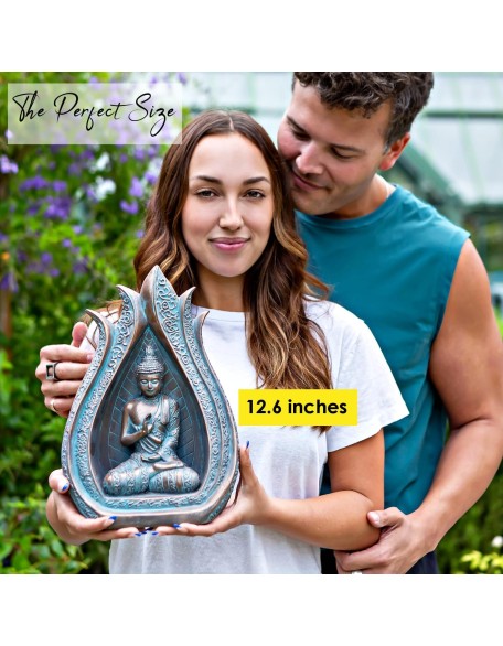Buddha Statues for Home. 13" Buddha Statue in Cave (Touch The Earth) Collectibles and Figurines, Meditation Decor, Spiritual Living Room Decor, Yoga Zen Decor, Hindu and East Asian Decor Buddha Statues for Home. 13" Buddha Statue in Cave (Touch The Earth) Collectibles and Figurines, Meditation Decor, Spiritual Living Room Decor, Yoga Zen Decor, Hindu and East Asian Decor