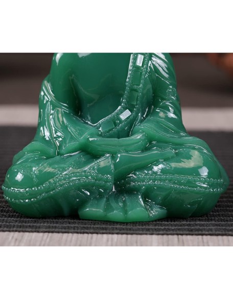 Meditative Seated Buddha Statue - Thai Sitting Buddha Figurine - Manmade Jade Praying Buddha Sculpture for Home Outdoor Decoration Meditative Seated Buddha Statue - Thai Sitting Buddha Figurine - Manmade Jade Praying Buddha Sculpture for Home Outdoor Decoration