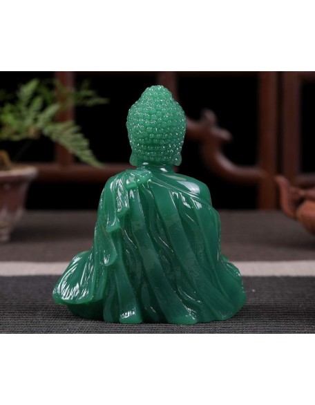 Meditative Seated Buddha Statue - Thai Sitting Buddha Figurine - Manmade Jade Praying Buddha Sculpture for Home Outdoor Decoration Meditative Seated Buddha Statue - Thai Sitting Buddha Figurine - Manmade Jade Praying Buddha Sculpture for Home Outdoor Decoration