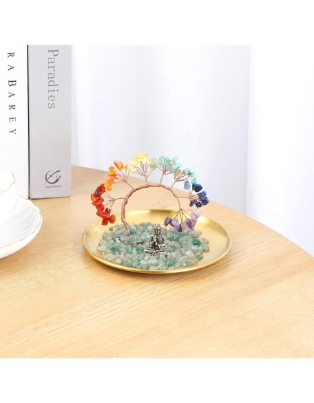 7 Chakra Crystal Tree - Buddha Statue Money for Wealth and Luck Yoga Meditation Home Decor Shelf Accents, Living Room Bedroom Office Decoration, Bookshelf Decor, TV Stand 7 Chakra Crystal Tree - Buddha Statue Money for Wealth and Luck Yoga Meditation Home Decor Shelf Accents, Living Room Bedroom Office Decoration, Bookshelf Decor, TV Stand