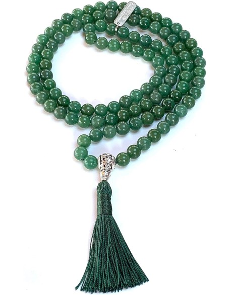 Embrace New Beginnings: Green Aventurine Mala Necklace (April Birthstone, Taurus & Virgo Gemstone, 8mm Beads) Embrace New Beginnings: Green Aventurine Mala Necklace (April Birthstone, Taurus & Virgo Gemstone, 8mm Beads)