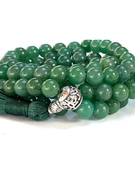 Embrace New Beginnings: Green Aventurine Mala Necklace (April Birthstone, Taurus & Virgo Gemstone, 8mm Beads) Embrace New Beginnings: Green Aventurine Mala Necklace (April Birthstone, Taurus & Virgo Gemstone, 8mm Beads)