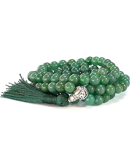 Embrace New Beginnings: Green Aventurine Mala Necklace (April Birthstone, Taurus & Virgo Gemstone, 8mm Beads) Embrace New Beginnings: Green Aventurine Mala Necklace (April Birthstone, Taurus & Virgo Gemstone, 8mm Beads)