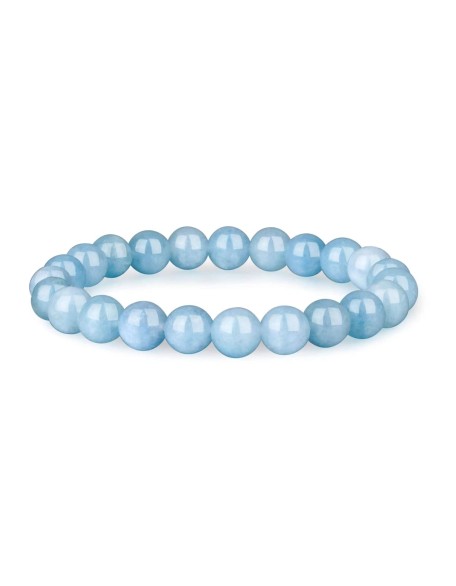 Natural Aquamarine Bracelet - Healing Stone Soothing Bracelet - Bring Positive Energy - Aquamarine Crystal Bracelet for Everlasting Joy