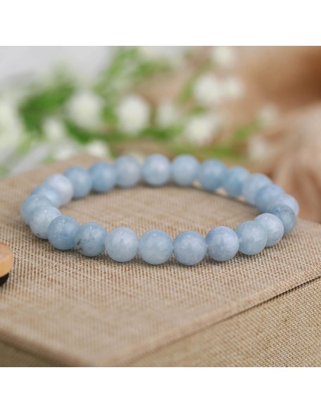 Natural Aquamarine Bracelet - Healing Stone Soothing Bracelet - Bring Positive Energy - Aquamarine Crystal Bracelet for Everlasting Joy Natural Aquamarine Bracelet - Healing Stone Soothing Bracelet - Bring Positive Energy - Aquamarine Crystal Bracelet for Everlasting Joy
