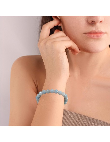 Natural Aquamarine Bracelet - Healing Stone Soothing Bracelet - Bring Positive Energy - Aquamarine Crystal Bracelet for Everlasting Joy Natural Aquamarine Bracelet - Healing Stone Soothing Bracelet - Bring Positive Energy - Aquamarine Crystal Bracelet for Everlasting Joy