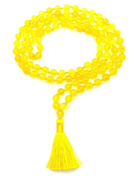 Hand-Knotted Yellow Jade Mala Necklace (8mm, 108 Beads) - Embrace Joy & Abundance - Virgo Birthstone & Solar Plexus Harmony Hand-Knotted Yellow Jade Mala Necklace (8mm, 108 Beads) - Embrace Joy & Abundance - Virgo Birthstone & Solar Plexus Harmony