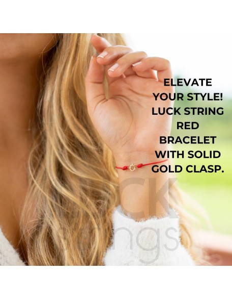 Extra thin Red string bracelet with 14K solid yellow gold Clasp - red cord jewelry for Men Women Unisex - Kabbalah protection Good Luck Amulet Red Thread Gift Extra thin Red string bracelet with 14K solid yellow gold Clasp - red cord jewelry for Men Women Unisex - Kabbalah protection Good Luck Amulet Red Thread Gift