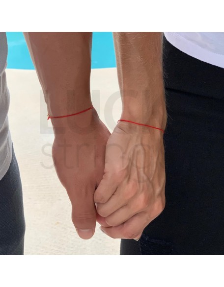 Extra thin Red string bracelet with 14K solid yellow gold Clasp - red cord jewelry for Men Women Unisex - Kabbalah protection Good Luck Amulet Red Thread Gift Extra thin Red string bracelet with 14K solid yellow gold Clasp - red cord jewelry for Men Women Unisex - Kabbalah protection Good Luck Amulet Red Thread Gift