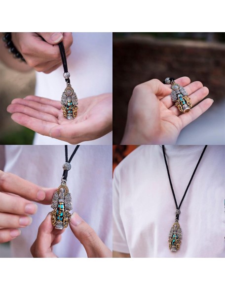 Bracelet Tibetan Nine Eyes Dzi Bead Necklace,Rotating Dzi Bead Pendant,Luxury Sweater Chain,Tibet Tianyan,Feng Shui Buddhist Meditation Luck Amulet,Attract Good Luck Gifts For Men Women-Dzi bead neckl Bracelet Tibetan Nine Eyes Dzi Bead Necklace,Rotating Dzi Bead Pendant,Luxury Sweater Chain,Tibet Tianyan,Feng Shui Buddhist Meditation Luck Amulet,Attract Good Luck Gifts For Men Women-Dzi bead neckl