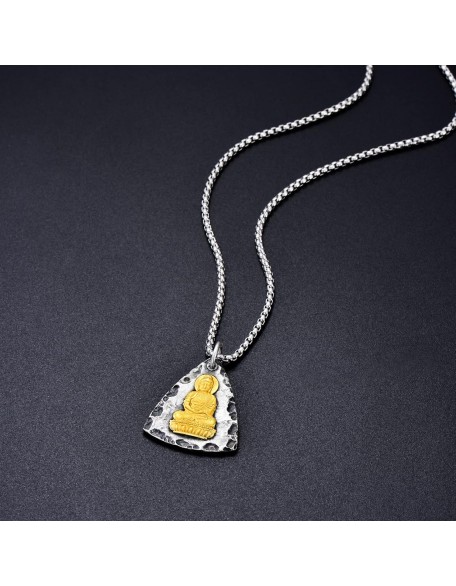 Fathers Gift Buddha Necklace for Men Women 925 Sterling Silver/14K Gold Plated Buddhist Necklace Chinese Lucky Talisman Amulet Protection Ideal Gifts for Christmas Xmas Fathers Gift Buddha Necklace for Men Women 925 Sterling Silver/14K Gold Plated Buddhist Necklace Chinese Lucky Talisman Amulet Protection Ideal Gifts for Christmas Xmas
