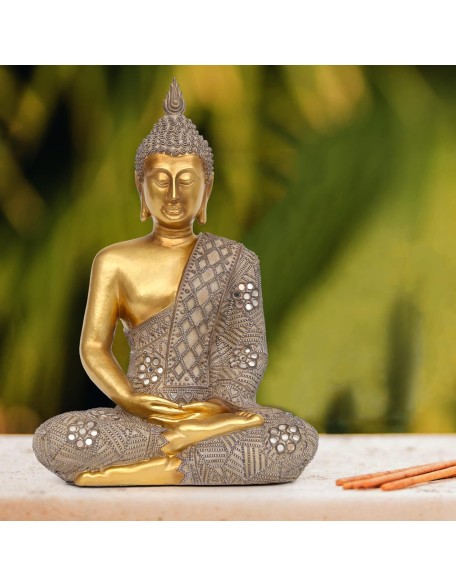 Buddha Statue for Home Decor Gold 12.4”-Buddha Statues for Zen Decor - Spiritual Décor-Buddha Decor for Living Room-Buda – Budda – Indoor Buddha Gift for Relaxation, Meditation or Shrine… Buddha Statue for Home Decor Gold 12.4”-Buddha Statues for Zen Decor - Spiritual Décor-Buddha Decor for Living Room-Buda – Budda – Indoor Buddha Gift for Relaxation, Meditation or Shrine…