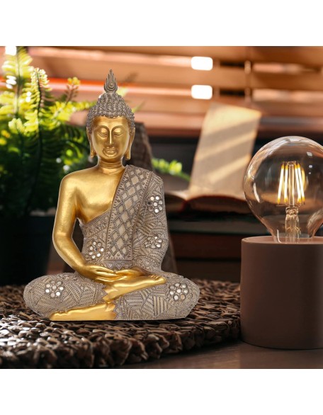 Buddha Statue for Home Decor Gold 12.4”-Buddha Statues for Zen Decor - Spiritual Décor-Buddha Decor for Living Room-Buda – Budda – Indoor Buddha Gift for Relaxation, Meditation or Shrine… Buddha Statue for Home Decor Gold 12.4”-Buddha Statues for Zen Decor - Spiritual Décor-Buddha Decor for Living Room-Buda – Budda – Indoor Buddha Gift for Relaxation, Meditation or Shrine…
