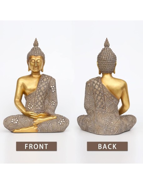 Buddha Statue for Home Decor Gold 12.4”-Buddha Statues for Zen Decor - Spiritual Décor-Buddha Decor for Living Room-Buda – Budda – Indoor Buddha Gift for Relaxation, Meditation or Shrine… Buddha Statue for Home Decor Gold 12.4”-Buddha Statues for Zen Decor - Spiritual Décor-Buddha Decor for Living Room-Buda – Budda – Indoor Buddha Gift for Relaxation, Meditation or Shrine…
