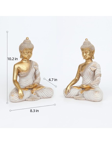 Buddha Statue for Home Decor Gold 10.2''-Buddha Statues for Zen Decor - Buddha Statue Large for Spiritual-Buddha Decor for Living Room-Buda – Indoor Buddha Gift for Relaxation, Meditation or Shrine Buddha Statue for Home Decor Gold 10.2''-Buddha Statues for Zen Decor - Buddha Statue Large for Spiritual-Buddha Decor for Living Room-Buda – Indoor Buddha Gift for Relaxation, Meditation or Shrine