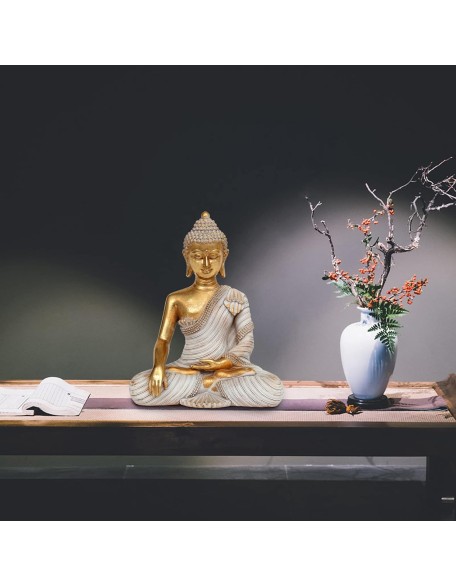 Buddha Statue for Home Decor Gold 10.2''-Buddha Statues for Zen Decor - Buddha Statue Large for Spiritual-Buddha Decor for Living Room-Buda – Indoor Buddha Gift for Relaxation, Meditation or Shrine Buddha Statue for Home Decor Gold 10.2''-Buddha Statues for Zen Decor - Buddha Statue Large for Spiritual-Buddha Decor for Living Room-Buda – Indoor Buddha Gift for Relaxation, Meditation or Shrine