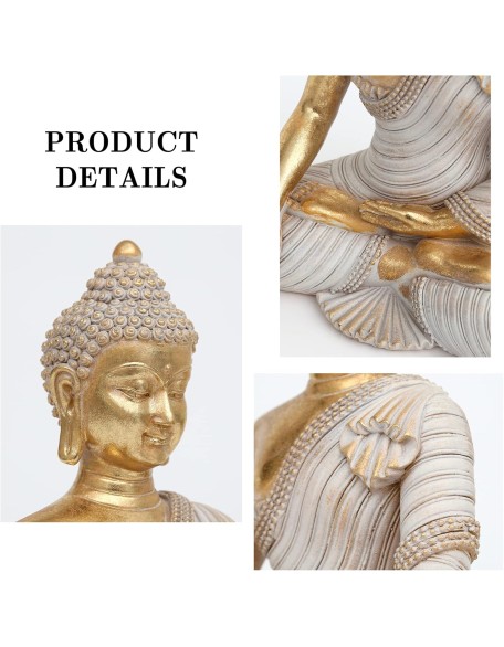 Buddha Statue for Home Decor Gold 10.2''-Buddha Statues for Zen Decor - Buddha Statue Large for Spiritual-Buddha Decor for Living Room-Buda – Indoor Buddha Gift for Relaxation, Meditation or Shrine Buddha Statue for Home Decor Gold 10.2''-Buddha Statues for Zen Decor - Buddha Statue Large for Spiritual-Buddha Decor for Living Room-Buda – Indoor Buddha Gift for Relaxation, Meditation or Shrine
