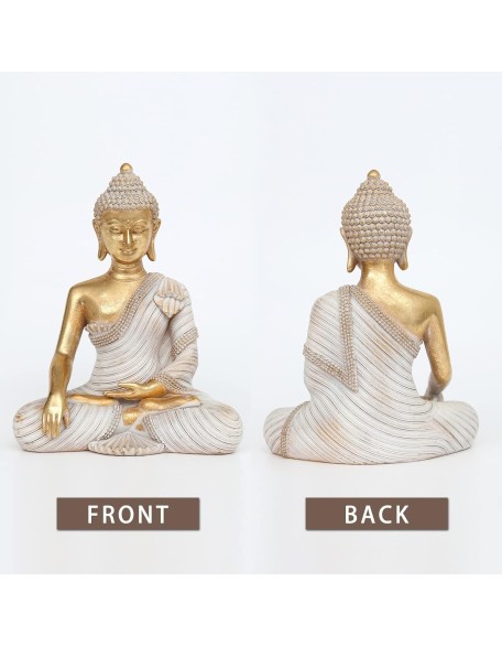 Buddha Statue for Home Decor Gold 10.2''-Buddha Statues for Zen Decor - Buddha Statue Large for Spiritual-Buddha Decor for Living Room-Buda – Indoor Buddha Gift for Relaxation, Meditation or Shrine Buddha Statue for Home Decor Gold 10.2''-Buddha Statues for Zen Decor - Buddha Statue Large for Spiritual-Buddha Decor for Living Room-Buda – Indoor Buddha Gift for Relaxation, Meditation or Shrine