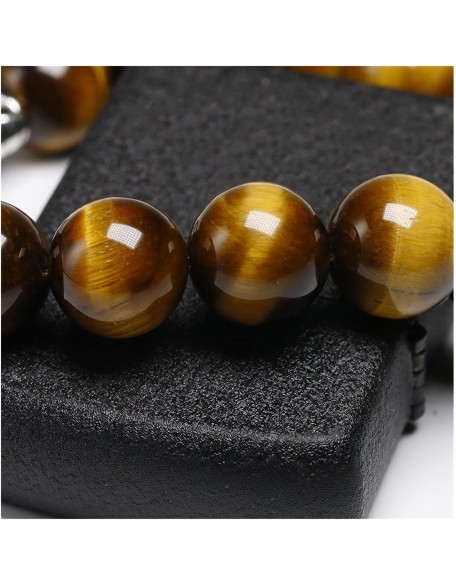 Natural A Grade Tiger Eye Stone 12MM Beads Buddhist Tibetan Buddha Strand Bracelet Vintage Charm Bracelets Men Women Handmade Natural A Grade Tiger Eye Stone 12MM Beads Buddhist Tibetan Buddha Strand Bracelet Vintage Charm Bracelets Men Women Handmade