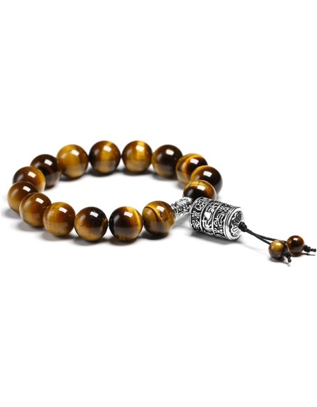 Natural A Grade Tiger Eye Stone 12MM Beads Buddhist Tibetan Buddha Strand Bracelet Vintage Charm Bracelets Men Women Handmade Natural A Grade Tiger Eye Stone 12MM Beads Buddhist Tibetan Buddha Strand Bracelet Vintage Charm Bracelets Men Women Handmade